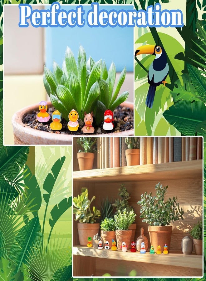 GGSTDDUP 20 Pcs Holiday Mini Resin Ducks Tiny Resin Animals Miniature Duck Figurines Suitable for DIY Cake Ornaments Crafts Moss Landscape Decoration - Image 5